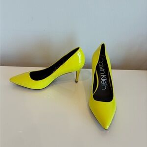 Calvin Klein Bright Yellow Heels